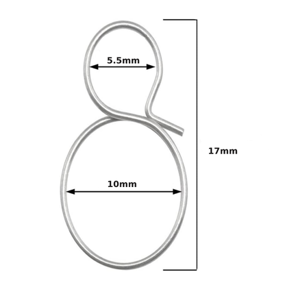 Double-Loop Ring Prism Hanger, 17mm x 10mm (100/pack)