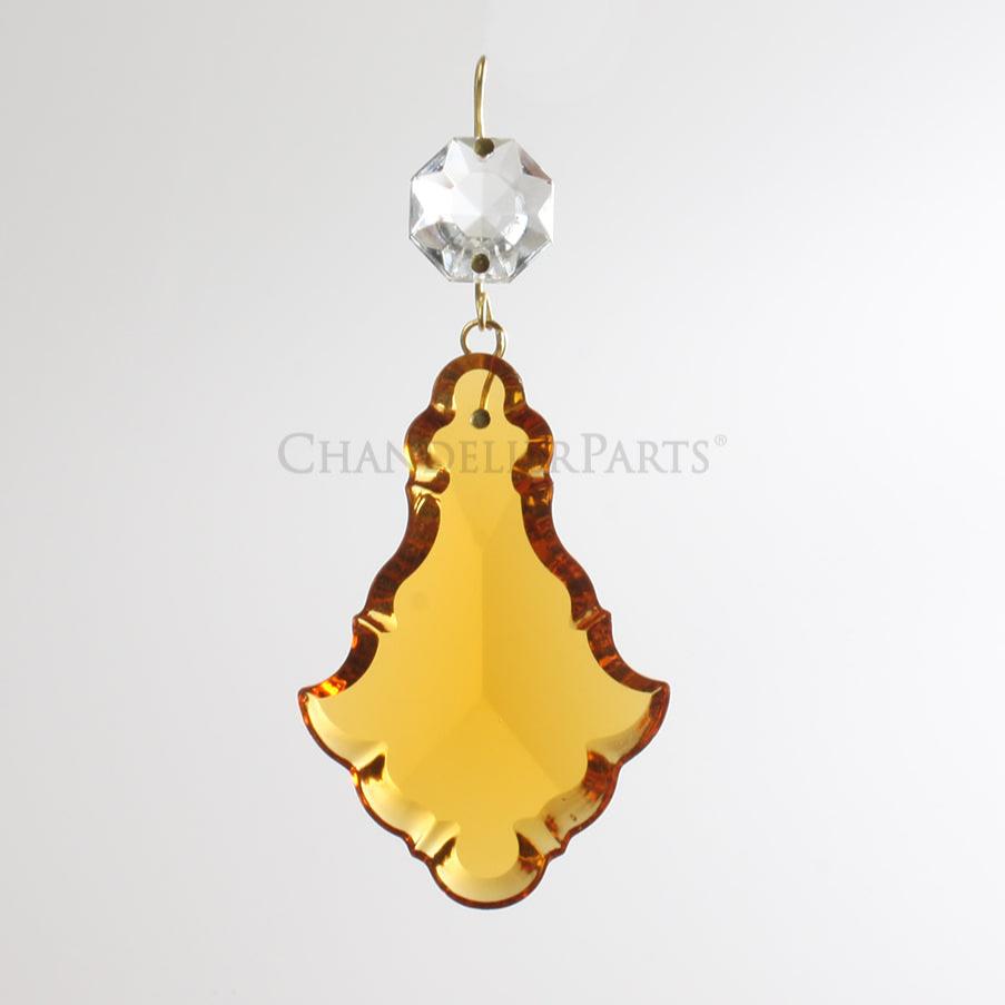 Amber Turkish Crystal Pendalogue w/ Top Bead