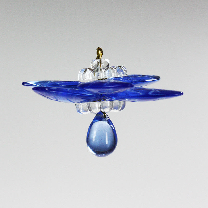 Sapphire Murano Flower w/ Leaves, Rosettes and Grape <br>(Blemished)