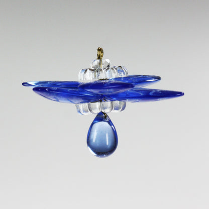 Sapphire Murano Flower w/ Leaves, Rosettes and Grape <br>(Blemished)