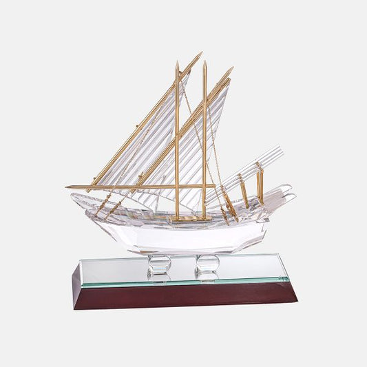 Crystal Sail Boat by Asfour® Crystal