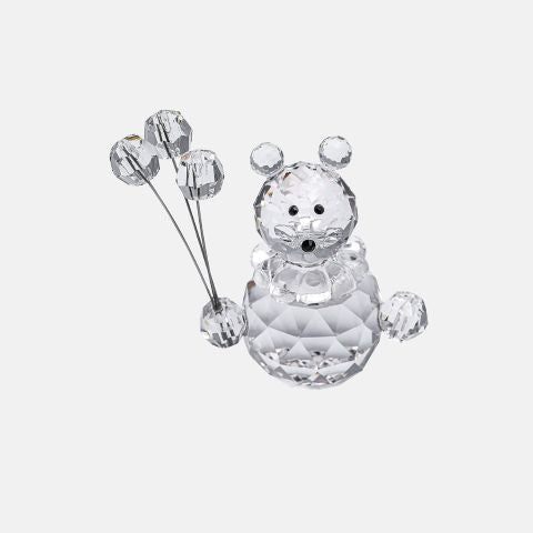 Crystal Bear w/ Balloons Figurine by Asfour® Crystal