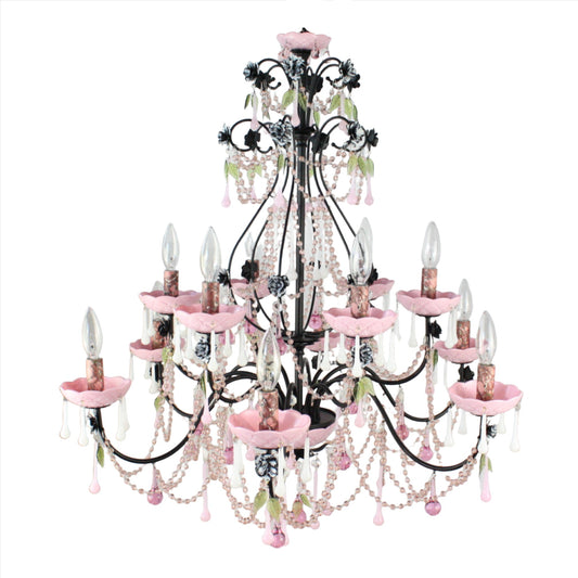 The Rose 6 + 6 Light Chandelier by Schonbek®