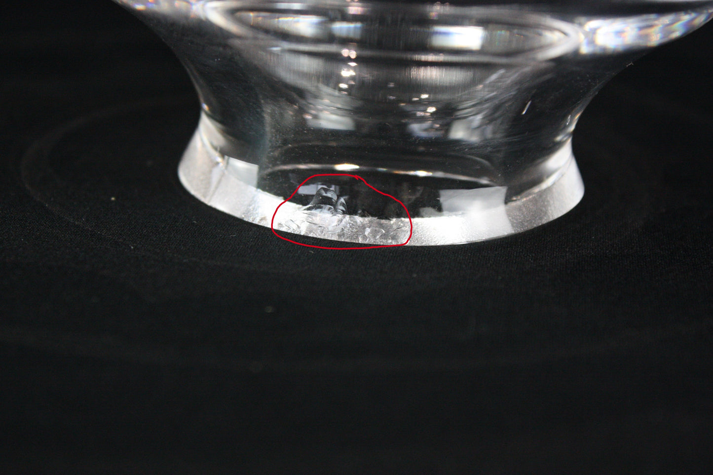 9-1/2" Czech Crystal Cut Body Dish, 16 Pin (Blemished)