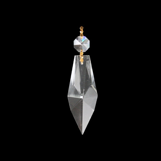 Turkish Full Cut Crystal Prism w/ Top Bead (Blemished)