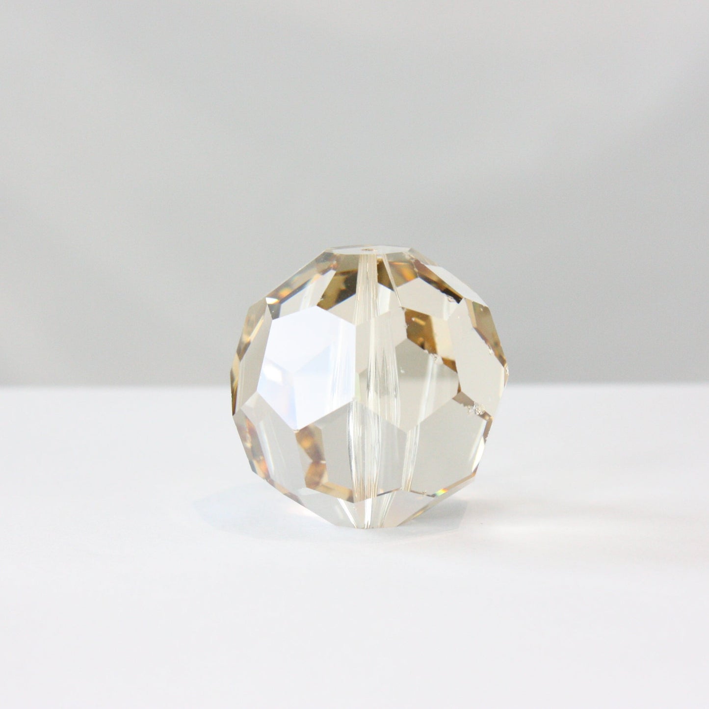 40mm Honey Large Faceted Round Bead (Blemished)