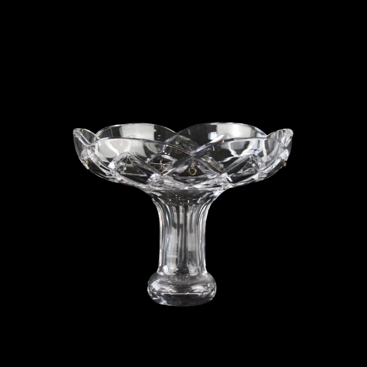 6" Criss-Cross Czech Crystal Bobeche w/ Stem