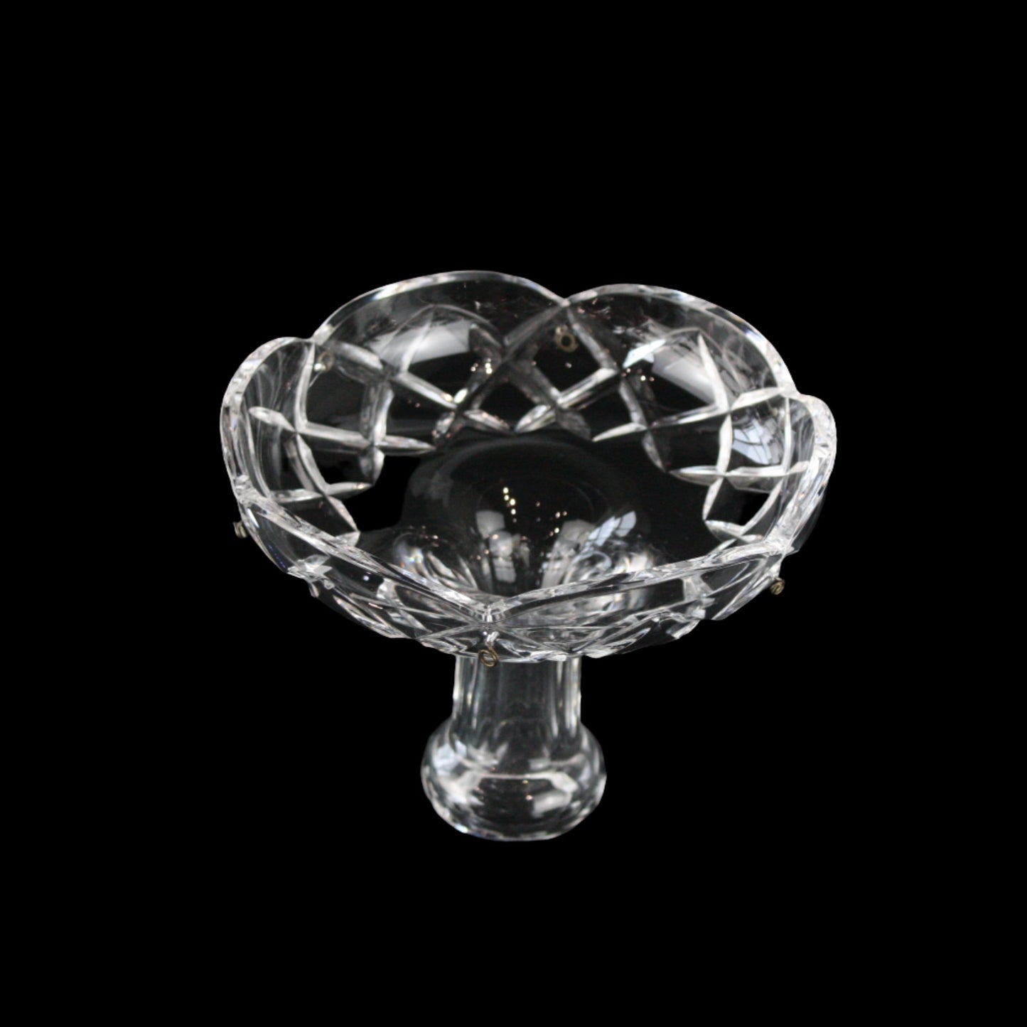 6" Criss-Cross Czech Crystal Bobeche w/ Stem