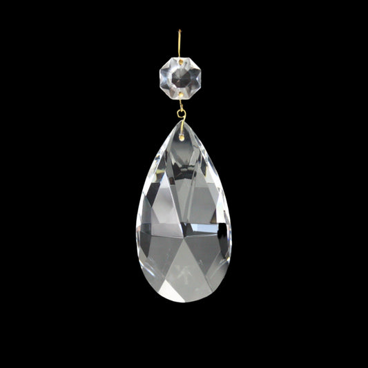 Czech Crystal Teardrop w/ Top Bead