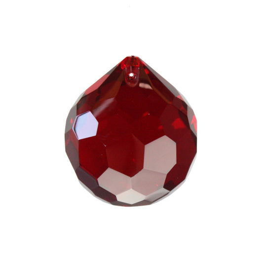 40mm Red Faceted Ball