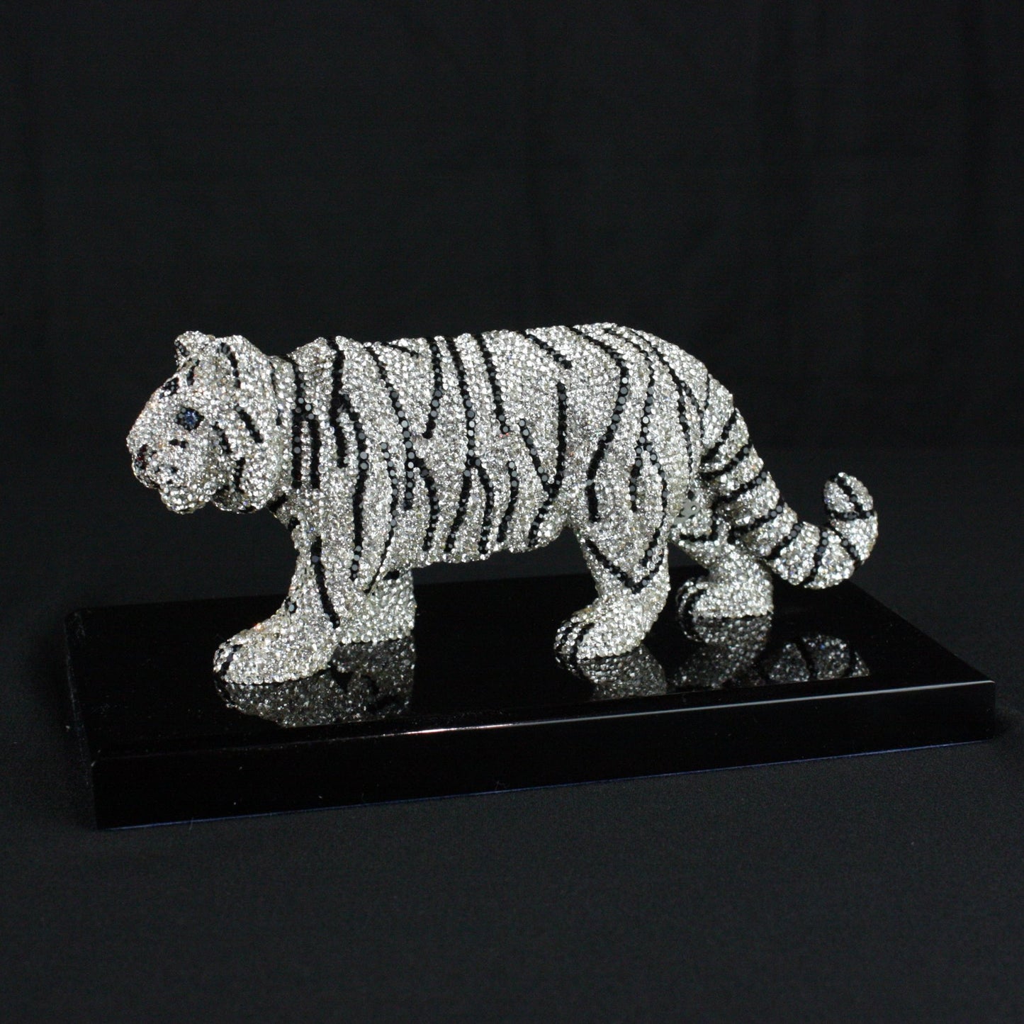 White Crystal Tiger Figurine by Asfour® Crystal