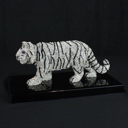 White Crystal Tiger Figurine by Asfour® Crystal