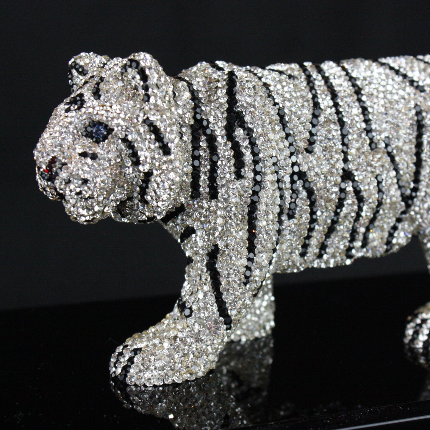 White Crystal Tiger Figurine by Asfour® Crystal