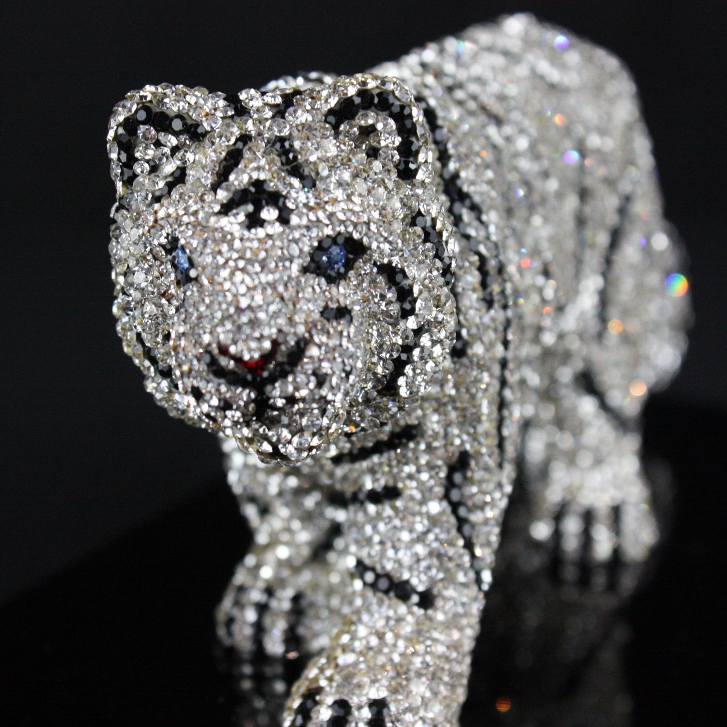 White Crystal Tiger Figurine by Asfour® Crystal