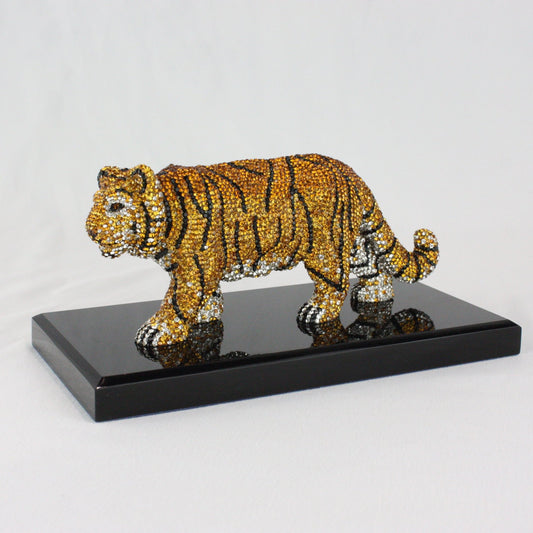 Yellow Crystal Tiger Figurine by Asfour® Crystal