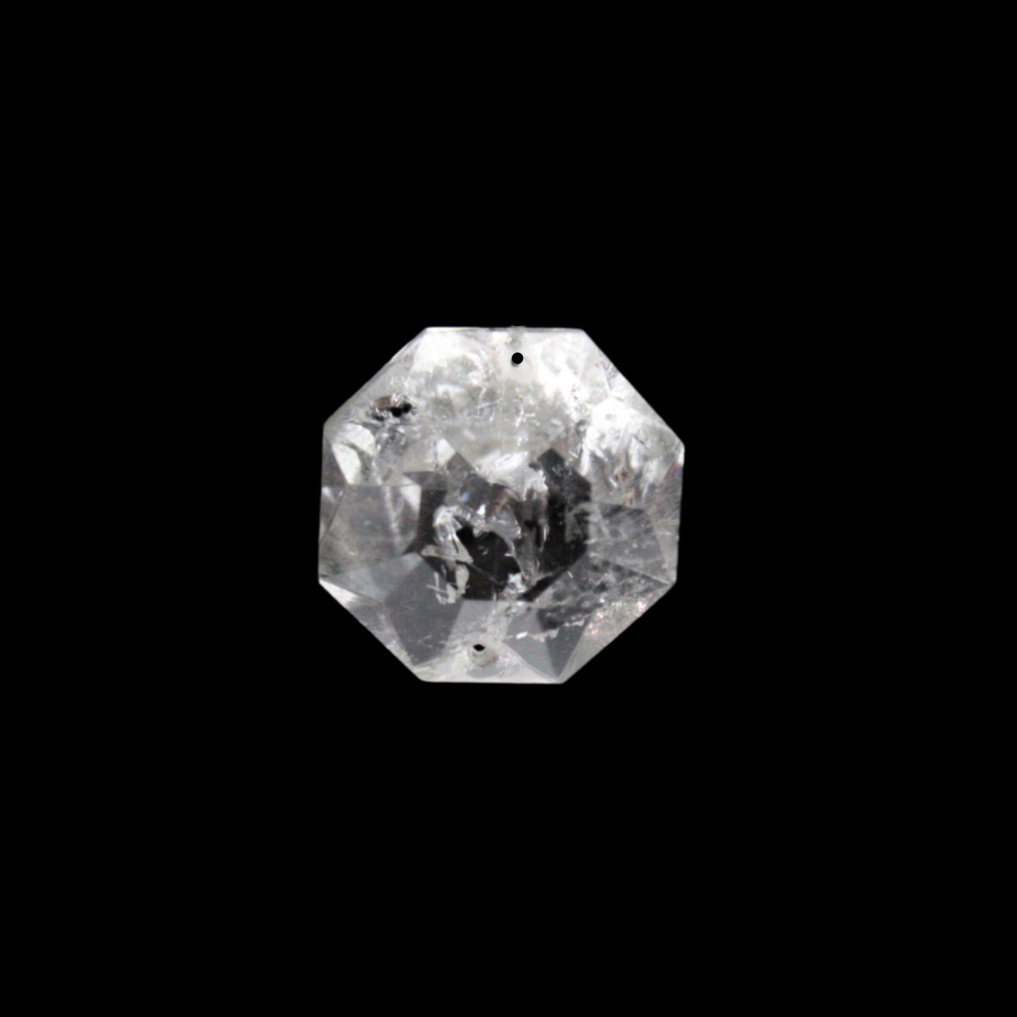 Rock Crystal 18mm 2-Hole Octagon