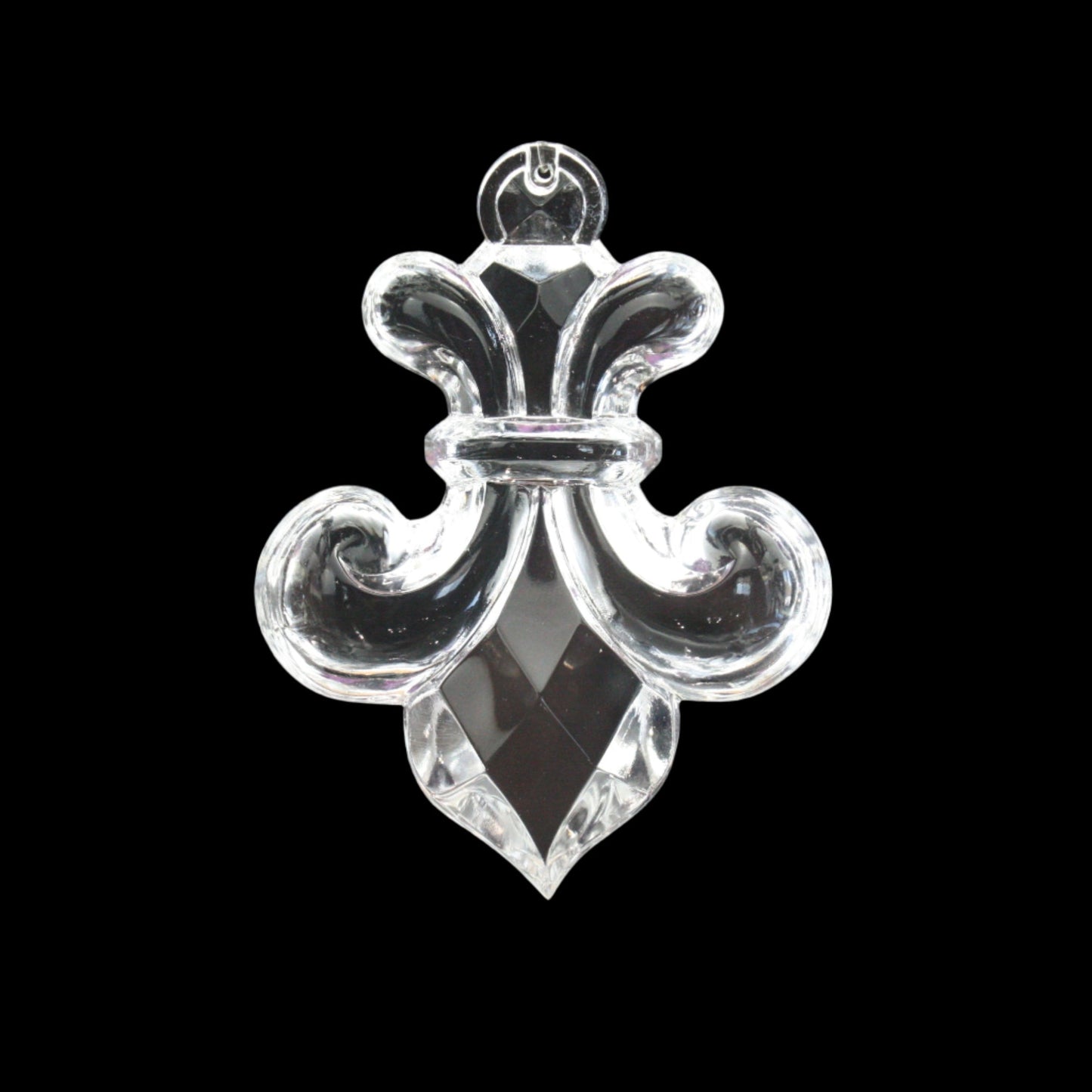 90mm West German Crystal Fleur-De-Lis Pendalogue