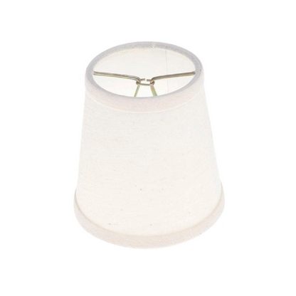 White Linen Clip-On Chandelier Shade