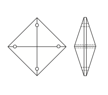 4-Hole Full Cut Square