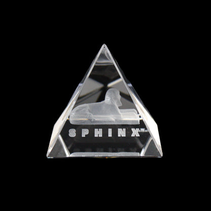 Crystal 3D Pyramid w/ Sphinx by Asfour® Crystal