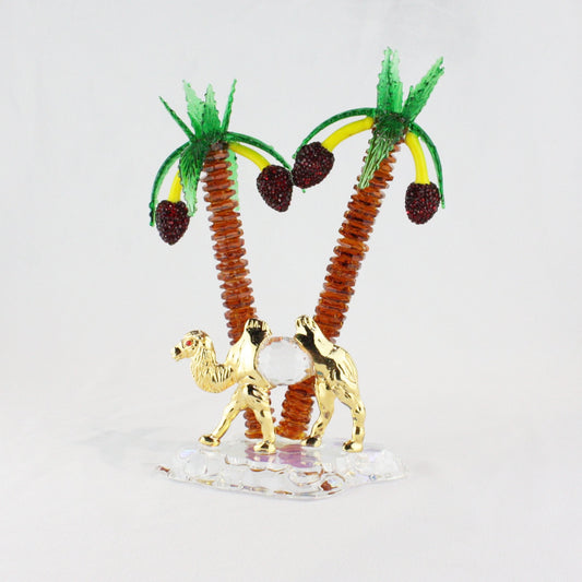 Crystal Camel w/ Palms by Asfour® Crystal