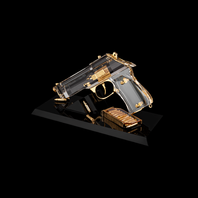 Crystal Gun w/ Base by Asfour® Crystal