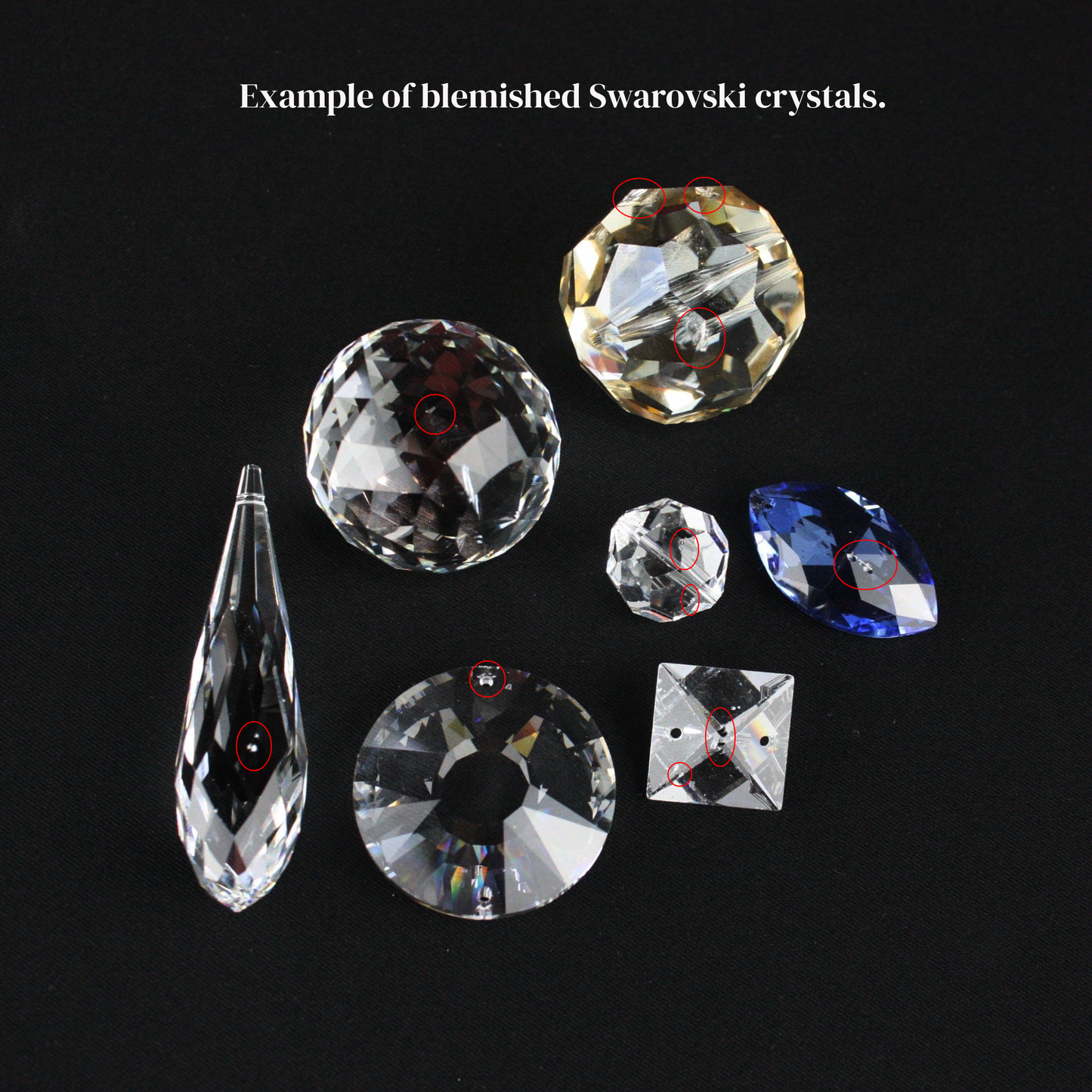 SWAROVSKI® STRASS <BR> 30mm Aurora Borealis Cone Drop (Blemished)