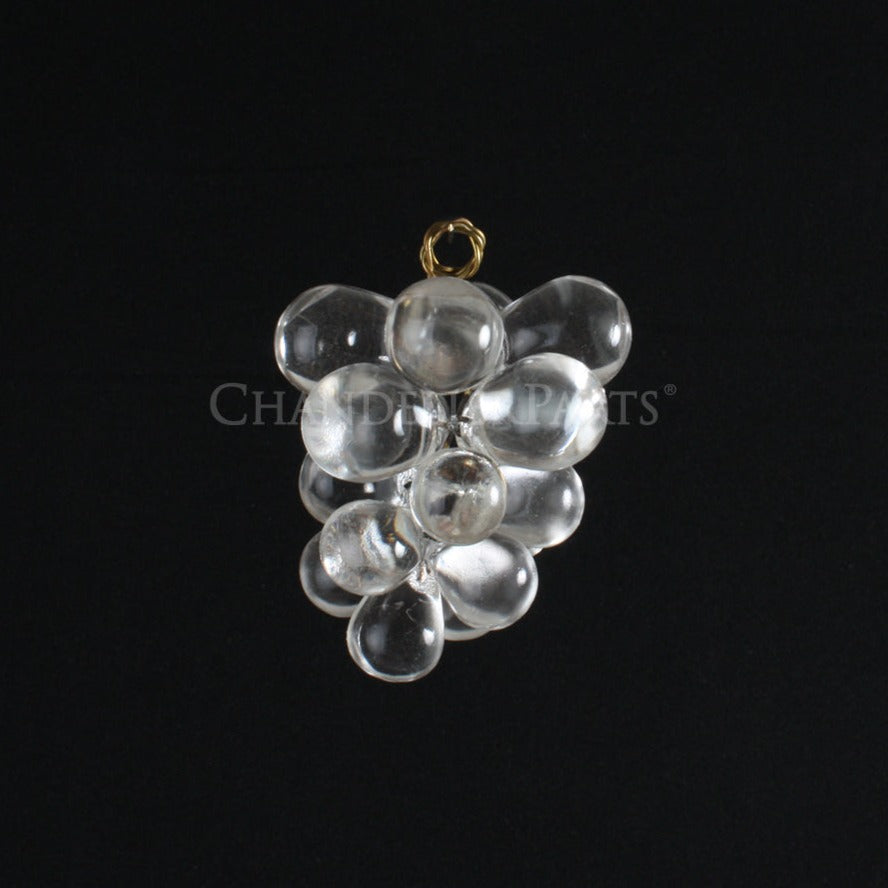 Set of 2 19 Crystal Green Grape Cluster w/ Gold Wire 2-1/4 in shops Length Holder