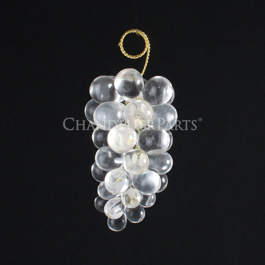 Set of 2 19 Crystal Green Grape Cluster w/ Gold Wire 2-1/4 newest in Length Holder